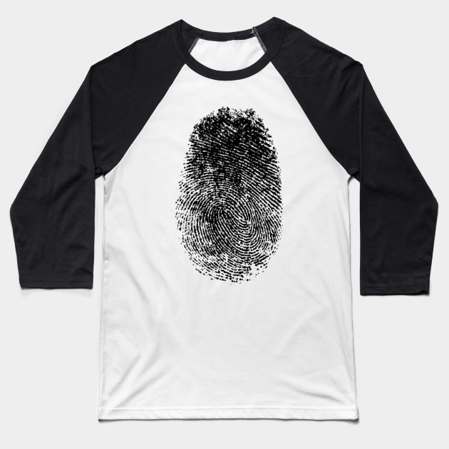 Fingerprint Baseball T-Shirt by Kdesign